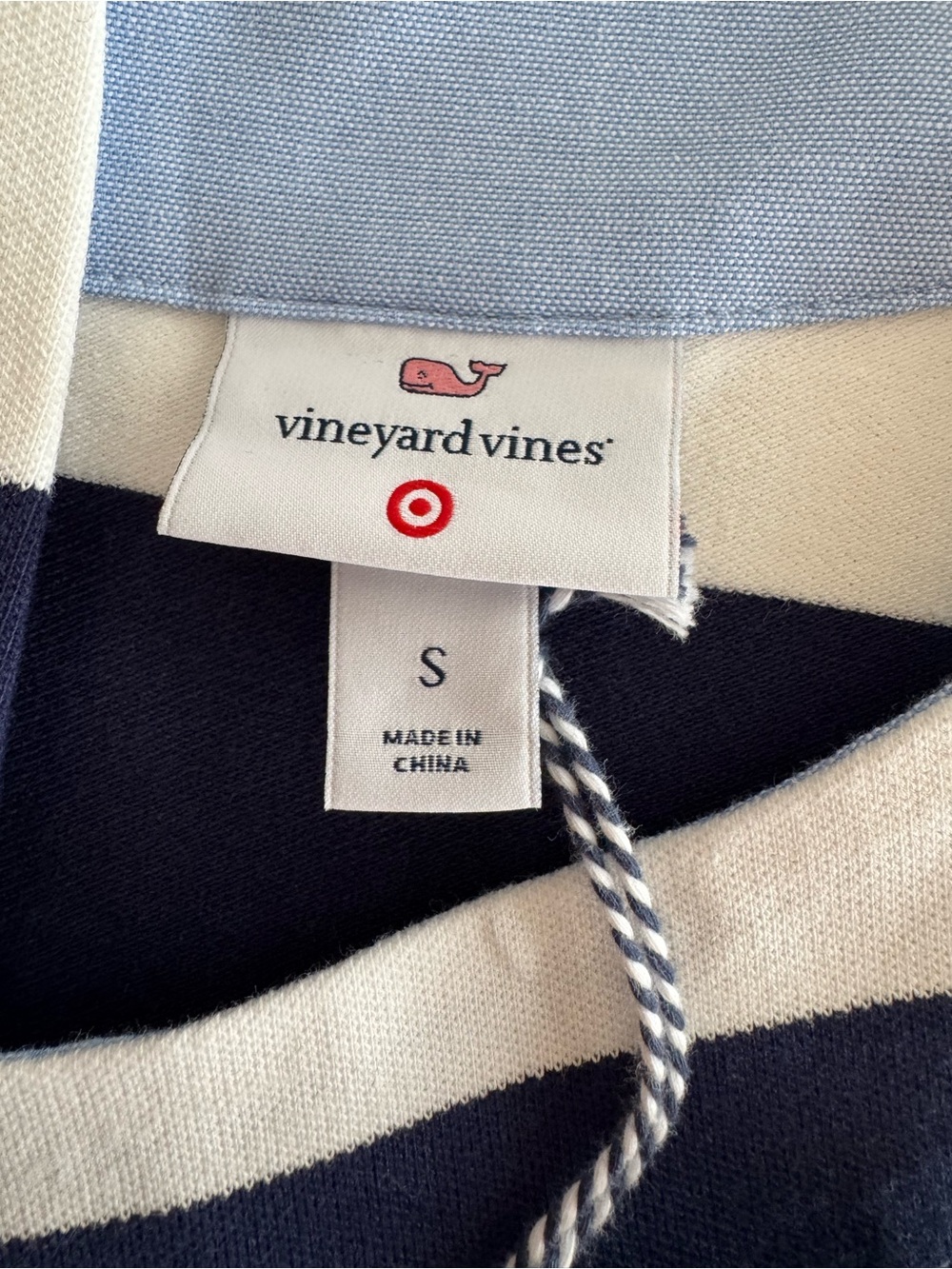 NWT Vineyard Vines Navy/White Striped Sleeveless Shift Dress - size S - Picture 9 of 11